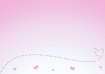 Valentine's day February 14. Geometric layout for greeting card design for lovers holidays. Light pink cute poster. 