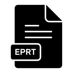 An amazing vector icon of EPRT file, editable design