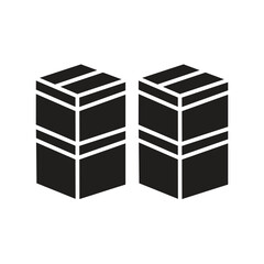 cardboard box ,icon, vector ,illustration, design logo, template, flat, style trendy, collection