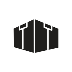 cardboard box ,icon, vector ,illustration, design logo, template, flat, style trendy, collection