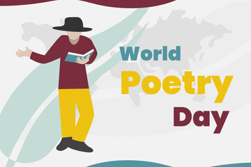 Illustration vector graphic of world poetry day