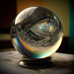 glass globe on the table