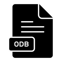 An amazing vector icon of ODB file, editable design