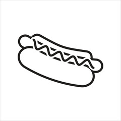 hot dog icon simple design art