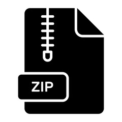Fototapeta premium An amazing vector icon of ZIP file, editable design