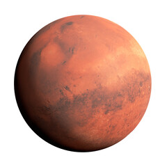 isolated realistic Mars illustration