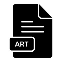 An amazing vector icon of ART file, editable design