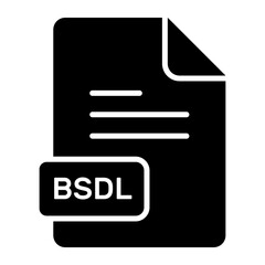 An amazing vector icon of BSDL file, editable design