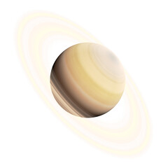 isolated realistic Saturn illustration © Art Jabz