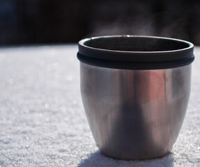 Coffee on a winter morning