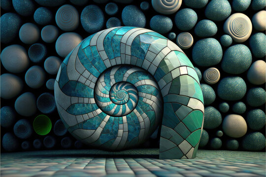 nautilus shell on the wall