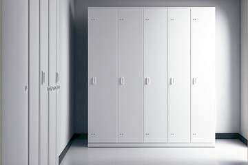 Clean and premium white lockers