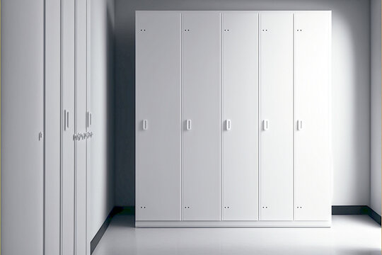 Clean and premium white lockers