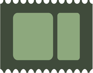 Rectangle Postage Stamp Vector