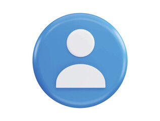 User with 3d vector icon illustration