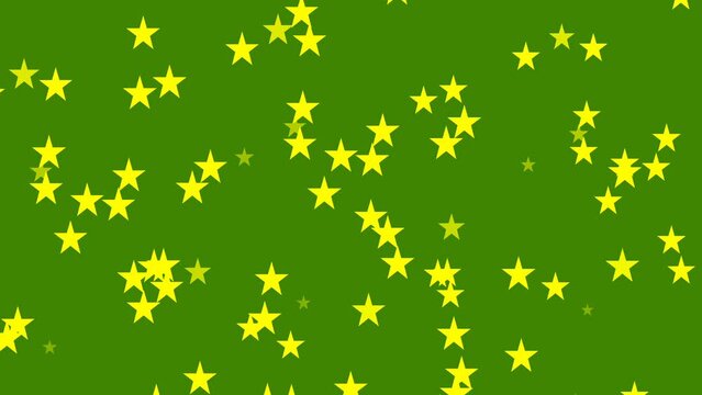 Shooting star animation with green screen background, shooting star footage for your content needs