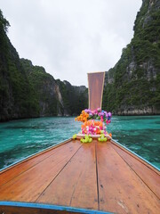 thailand longtail boat in koh phi phi