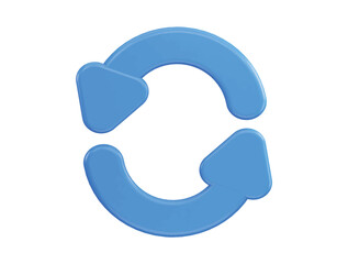 Refresh with 3d vector icon illustration