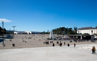 Peisal of the square in front of the Fatima church - Portugal
