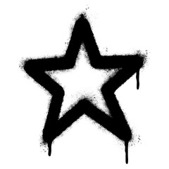 Spray Painted Graffiti star icon isolated on white background. © Doa Bunda