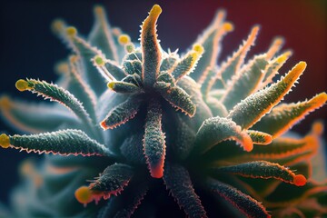 close up of a flower cannabis