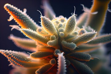 close up of a flower cannabis