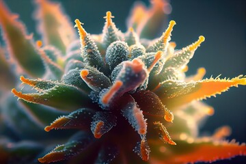 close up of a flower cannabis