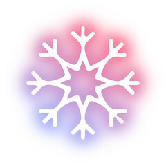 Collection of snowflake neon