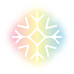 Collection of snowflake neon