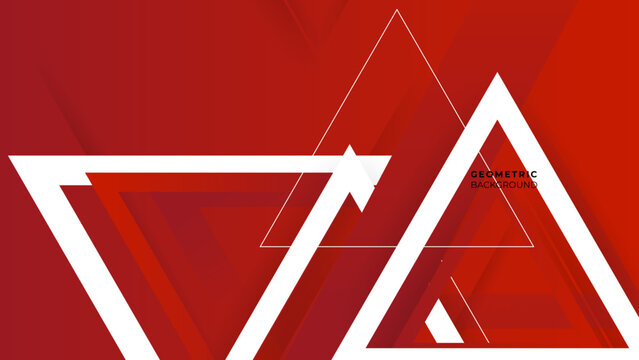Abstract red template background. Triangles mosaic geometric modern design template.