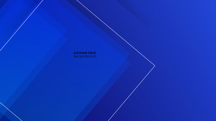 Square blue geometrical abstract background. Geometric square background in smooth gradient style. Use for banner, website cover, print ads.