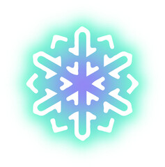 Collection of snowflake neon