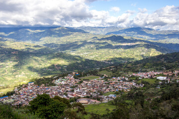 Fototapeta na wymiar vista municipio Choachí, Cundinamarca