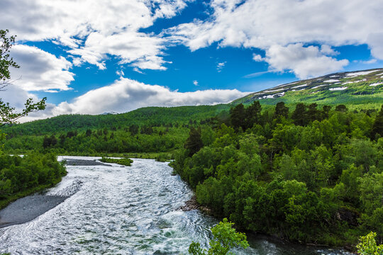 Landscape of Abisko National Park, Sweden