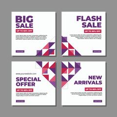 Editable modern social media post template