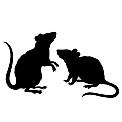 silhouette of a mouse