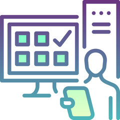 parental control activity computer monitor online cyber internet security digital  filled color line icon