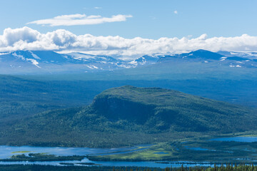 Landscape of Sarek National Park in Sweden