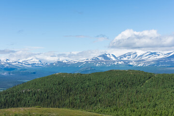 Fototapeta premium Landscape of Sarek National Park in Sweden