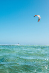 Kite surfing in Mahahual, Mexico