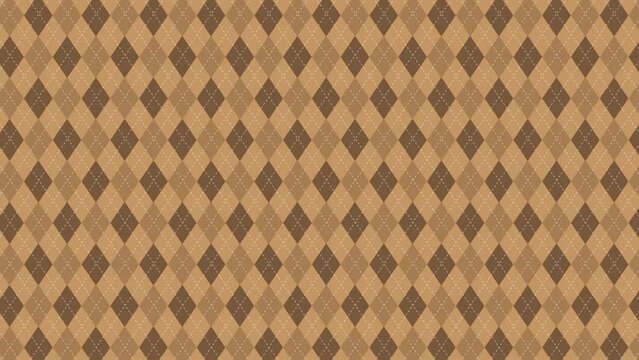Argyle checkered background animation(chocolate)