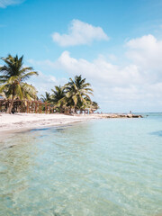 White sand beachin Mahahual, Mexico