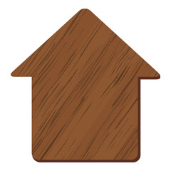 Obraz na płótnie Canvas 木目の家の形のフレーム　プレート　看板　House-shaped wood grain frame
