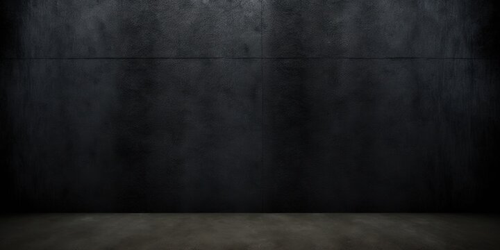the color black a gloomy background background with texture. concrete wall background with a black wall. Generative AI