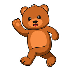 cute cartoon bear isolated white background