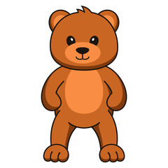 cute cartoon bear isolated white background