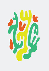 Abstract and artistic beautiful hand drawn illustration