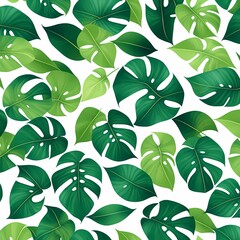 monstera color abstract fabric background