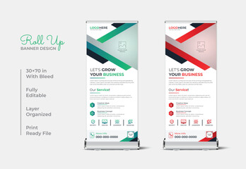Creative professional display roll-up banner design template