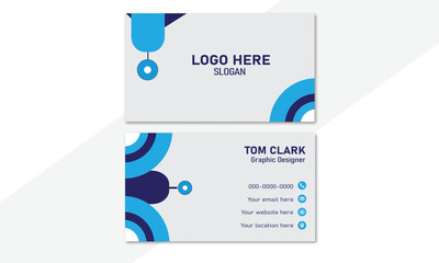 Minimal modern business card template design vector, Unique creative concept 